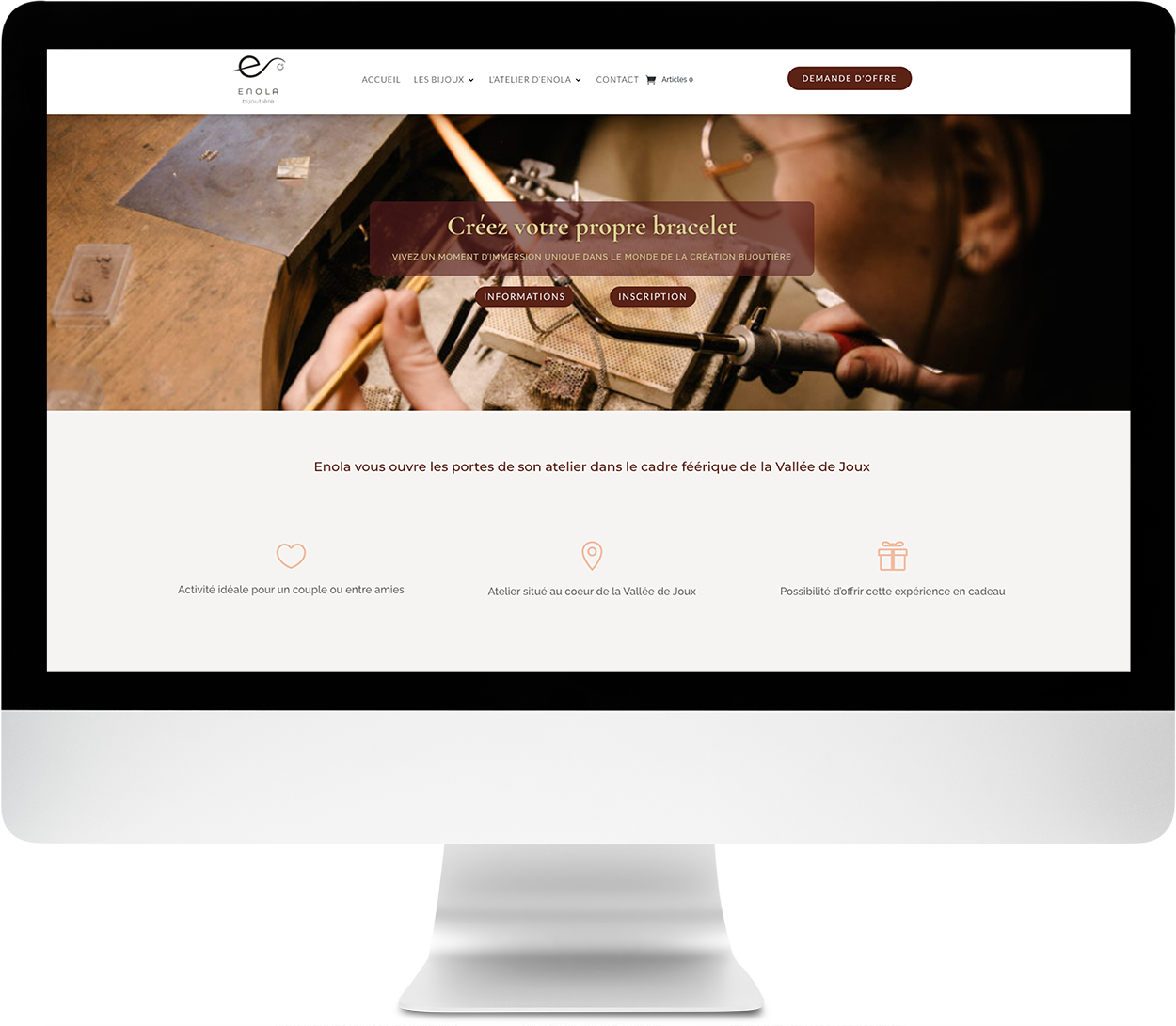 Visite la page dédiée aux ateliers de création de bijoux
